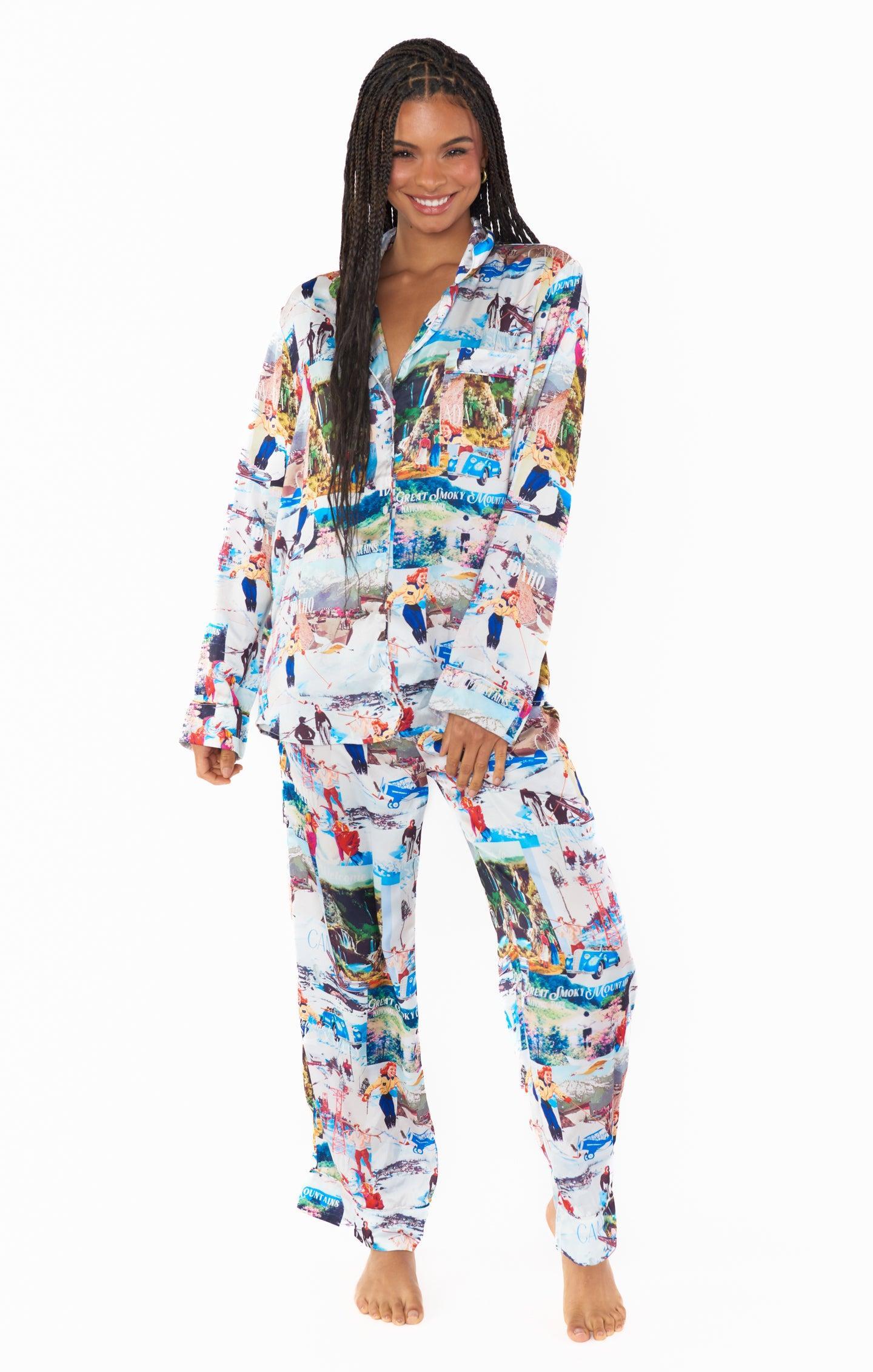 Classic PJ Set ~ Ski Postcard Silky Product Image