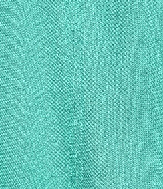 Intro Long Roll-Tab Sleeve Button Front Slub Lyocell Shirt Product Image