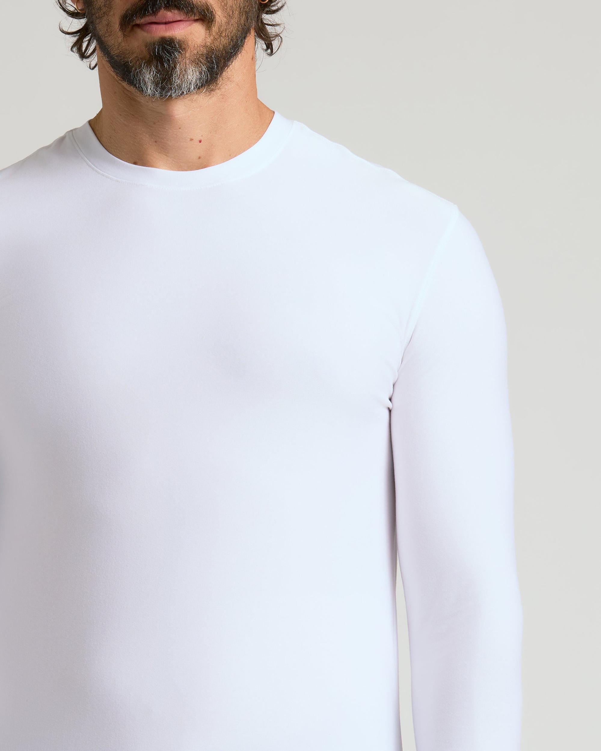 White Active Long Sleeve Crew T-Shirt Product Image