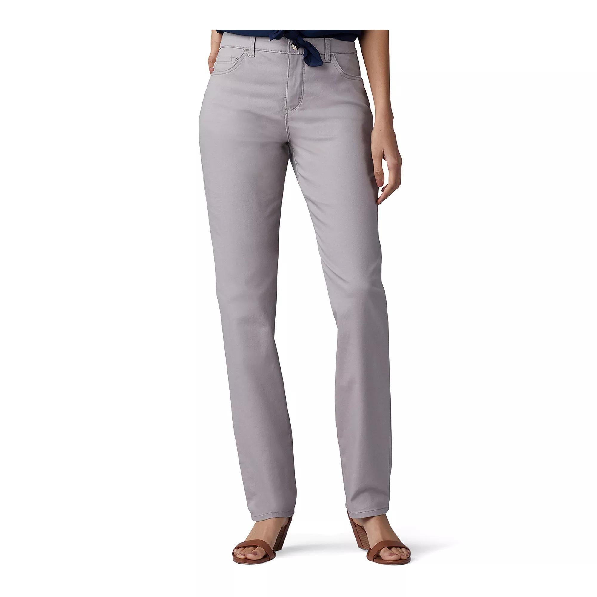 Women's Lee® Instantly Slims High Waisted Straight-Leg Jeans, Size: 6 Regular, Palisade Product Image