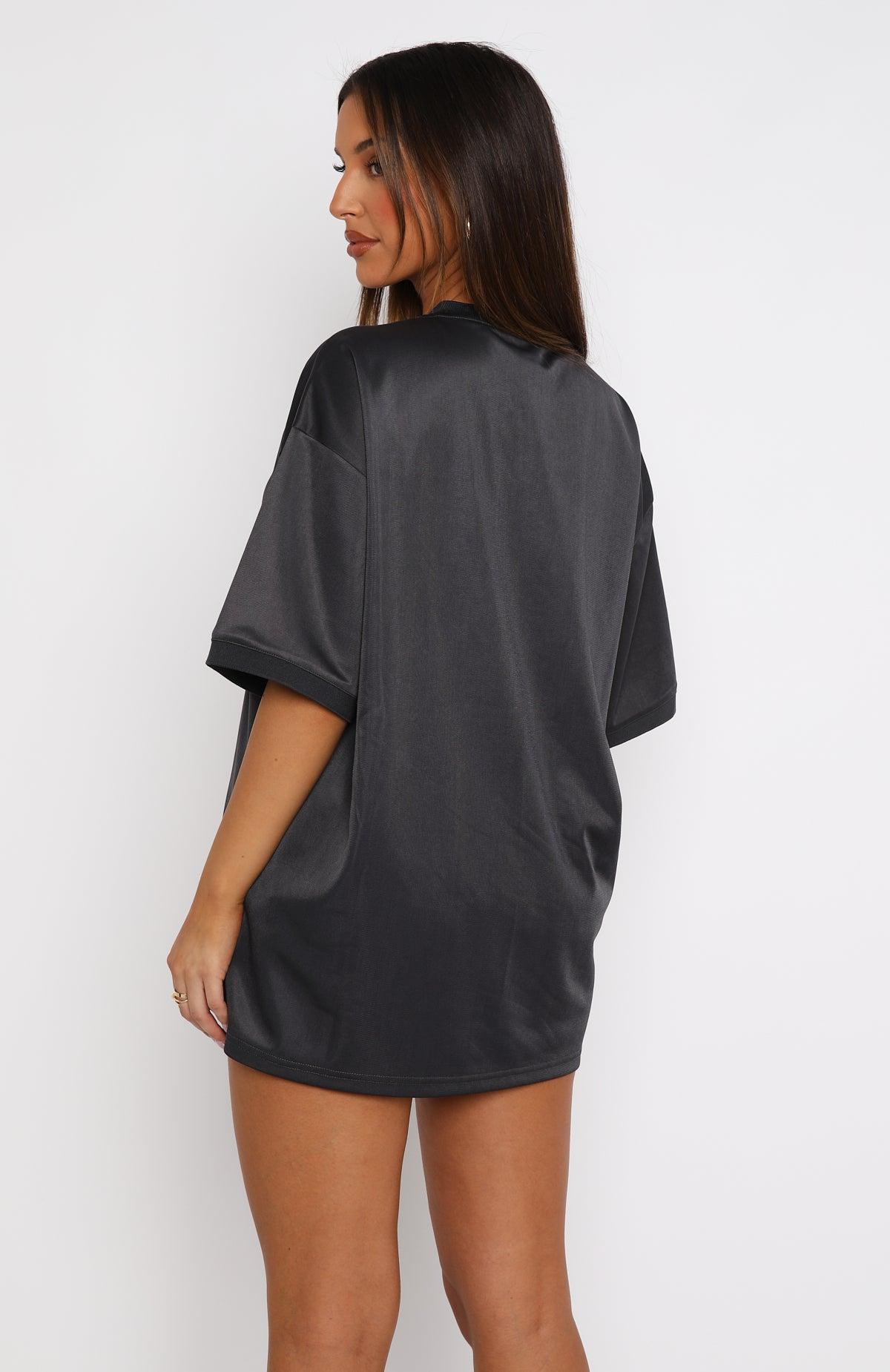 Just Get Along Oversized Jersey Charcoal Product Image