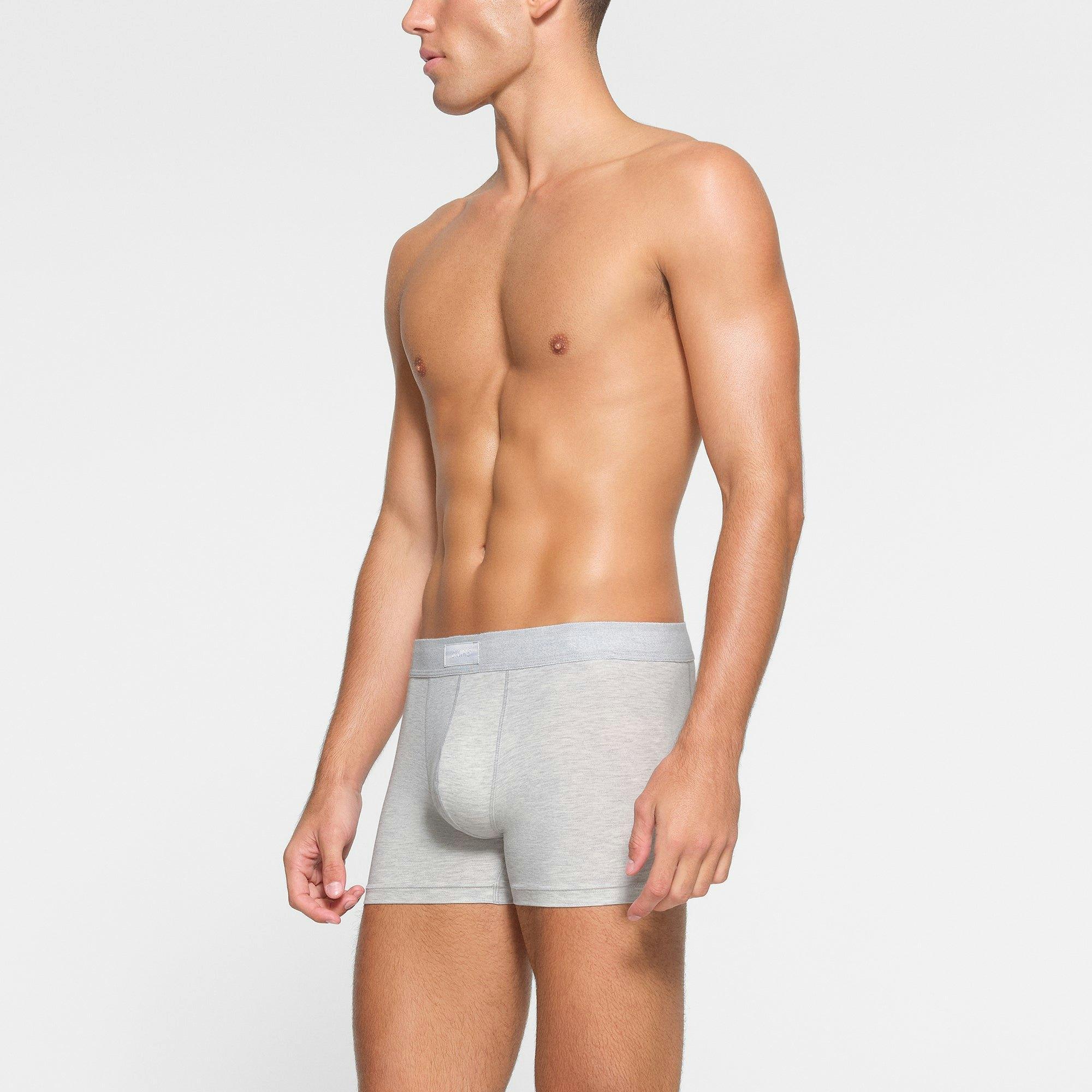 SKIMS COTTON MENS 3" BOXER BRIEF 3-PACK | HEATHER MULTI Product Image