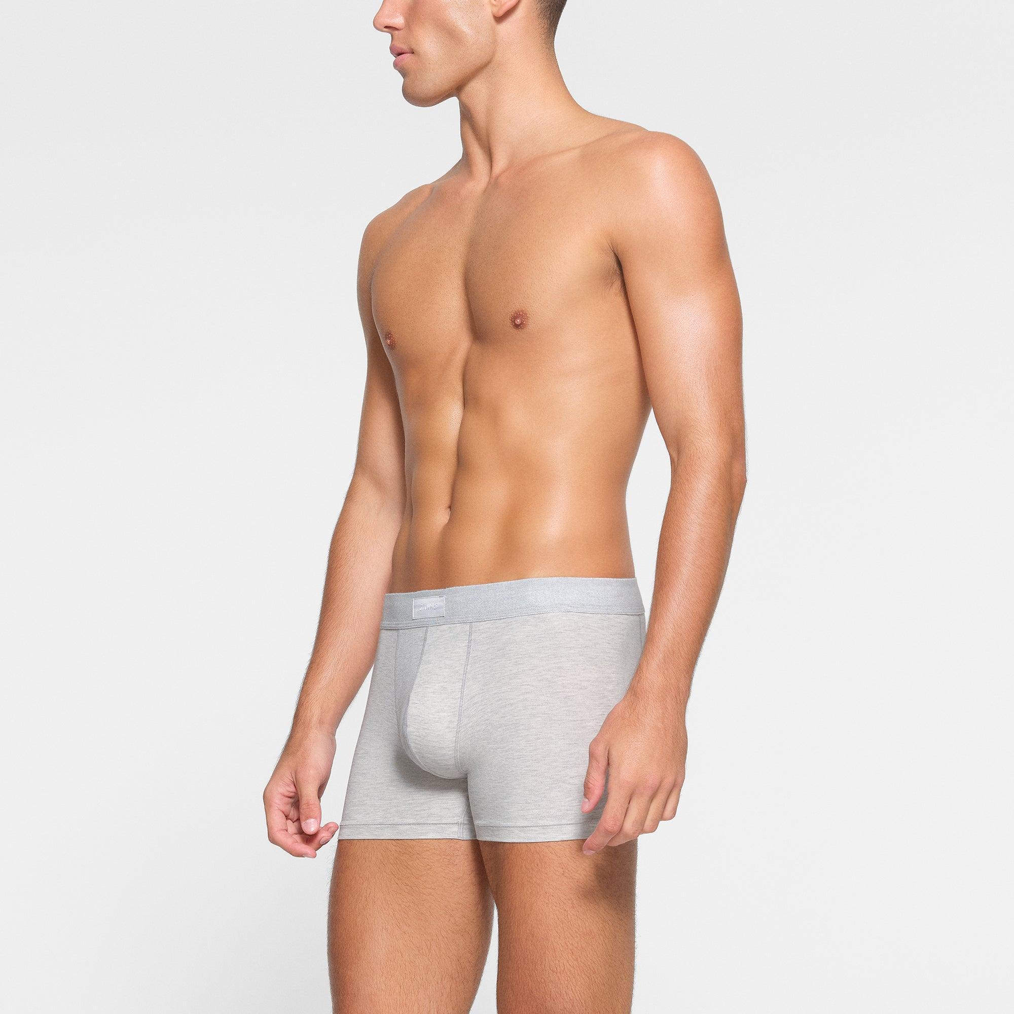 SKIMS COTTON MENS 3" BOXER BRIEF 3-PACK | HEATHER MULTI Product Image