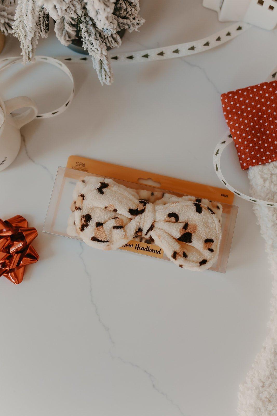 Cream Leopard Plush Headband - FINAL SALE Product Image