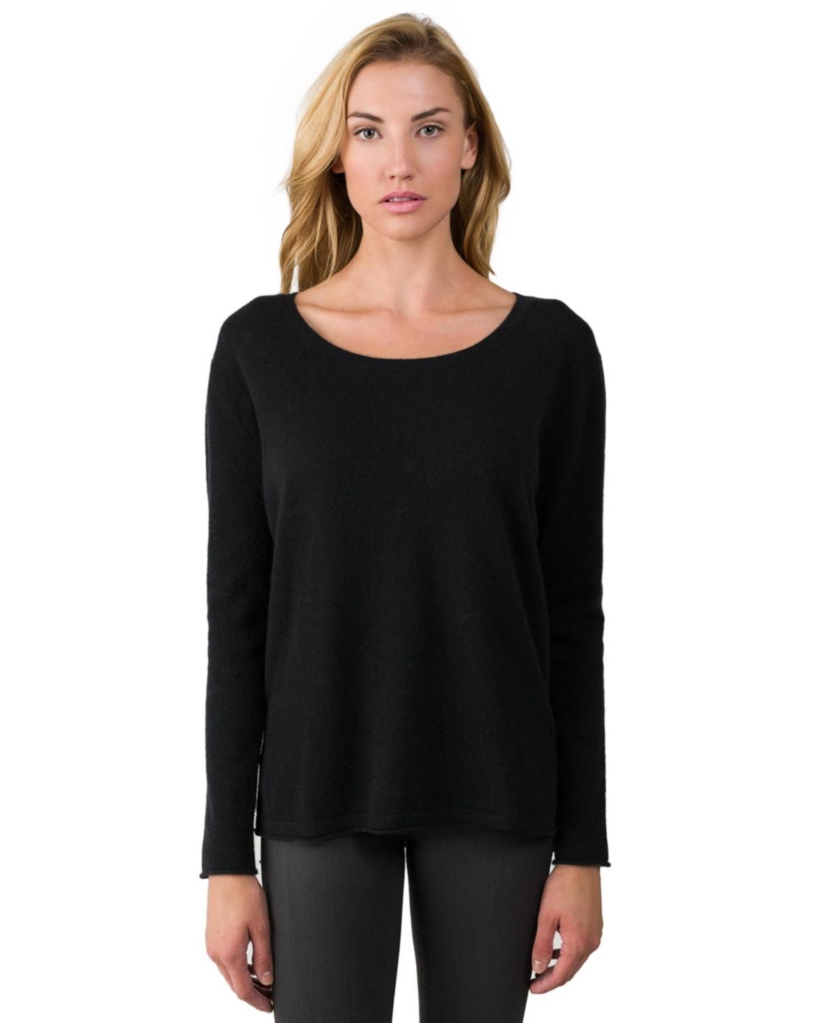 Jennie Liu Womens J Cashmere 100% Cashmere Dolman Sleeve Pullover High Low Sweater Product Image