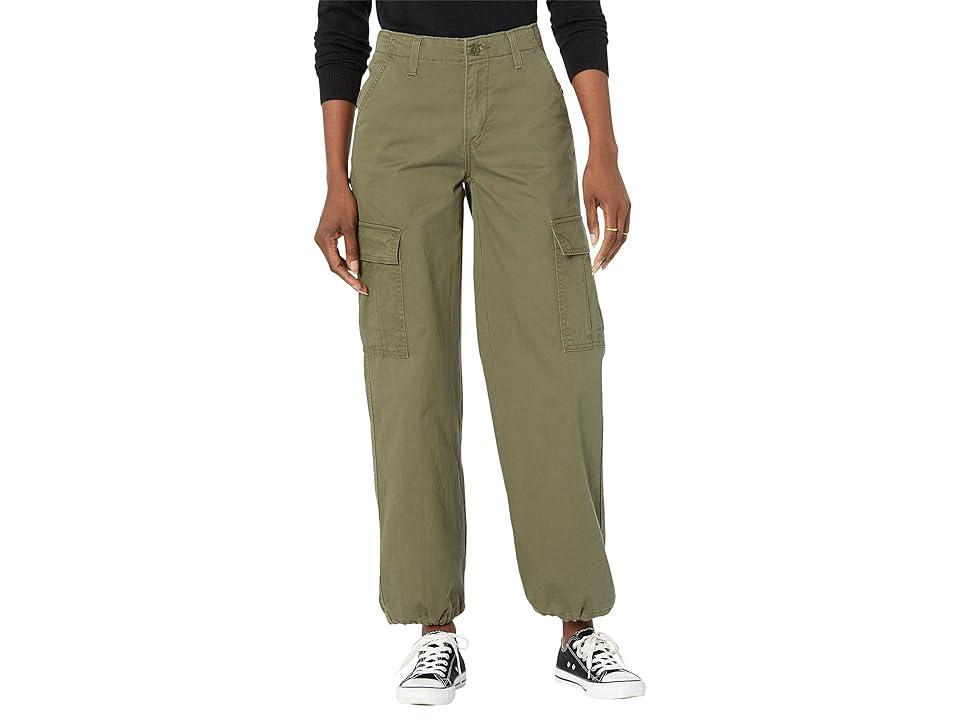 Levi's® Women's Mid-Rise 94's Baggy Cargo Wide Leg Jeans - Olive Cargo 25 Product Image