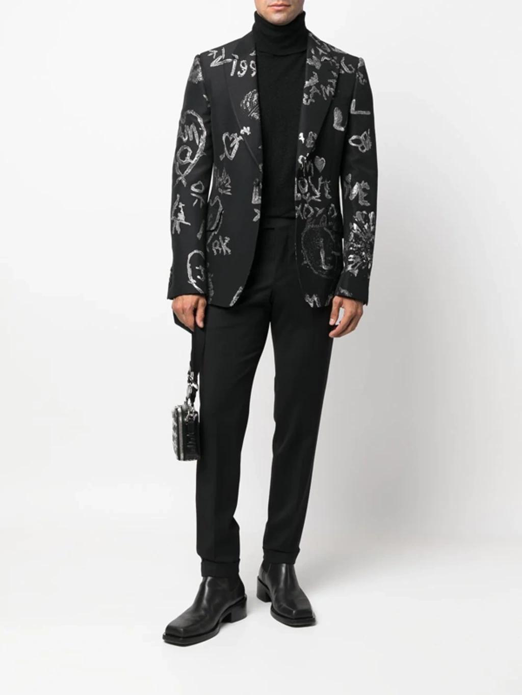PT TORINO Straight-leg Tailored Trousers In Black Product Image