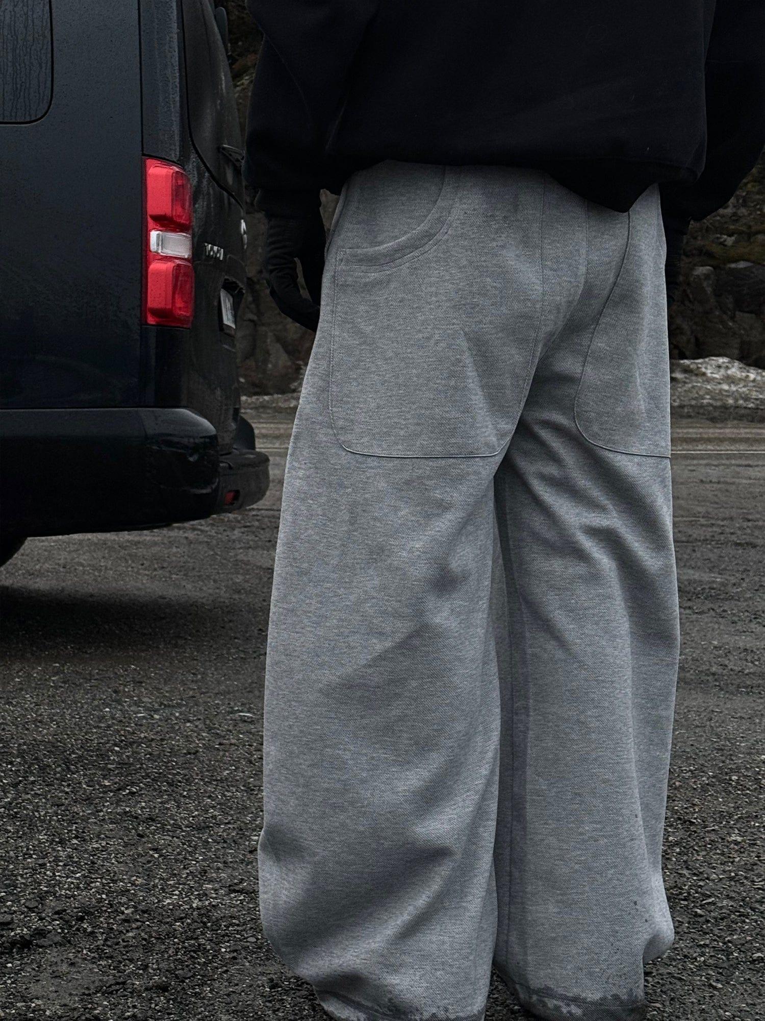 RT No. 12554 GRAY BAGGY SWEATPANTS Product Image