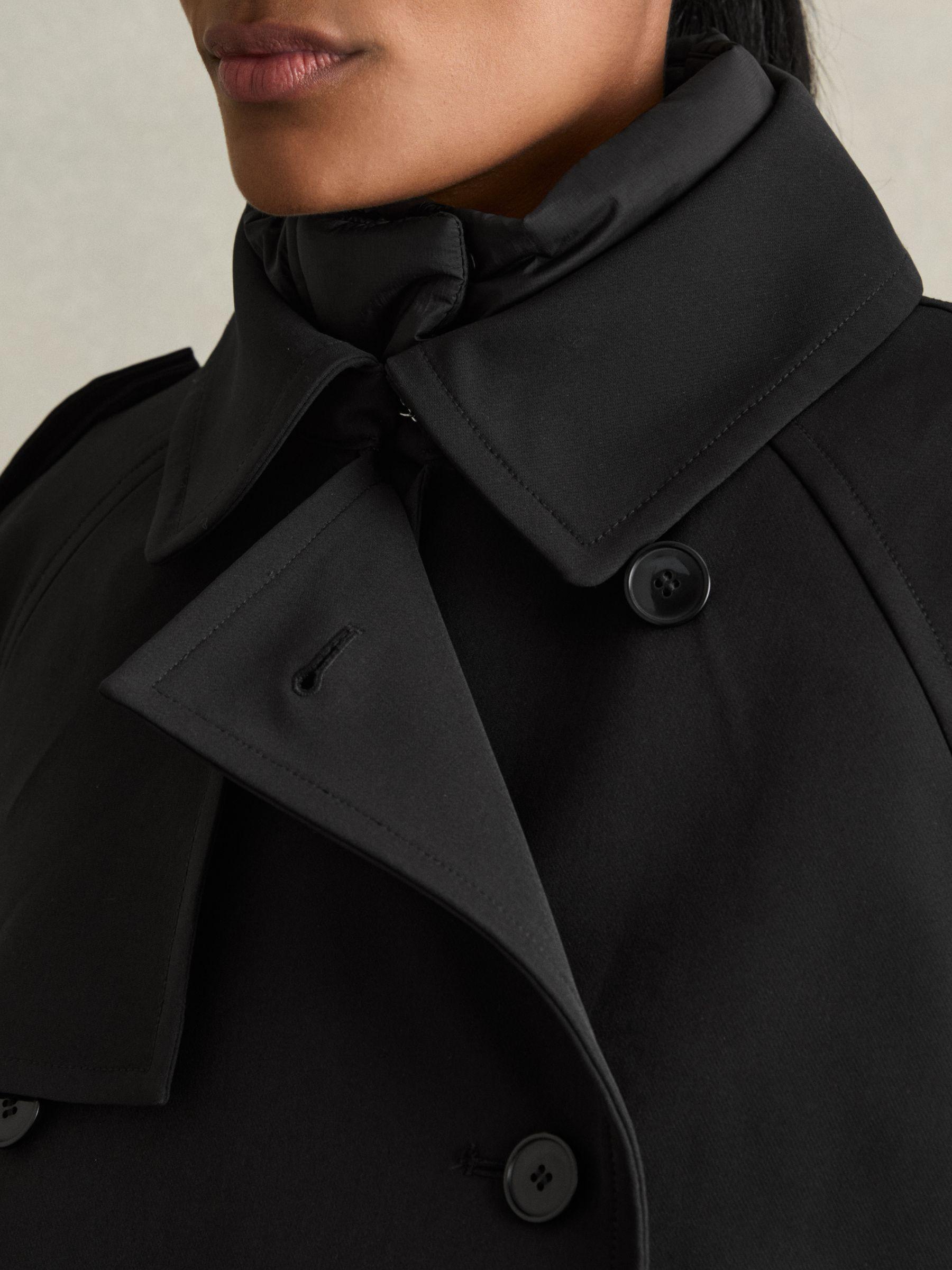 Hybrid Puffer Coat in Black Product Image