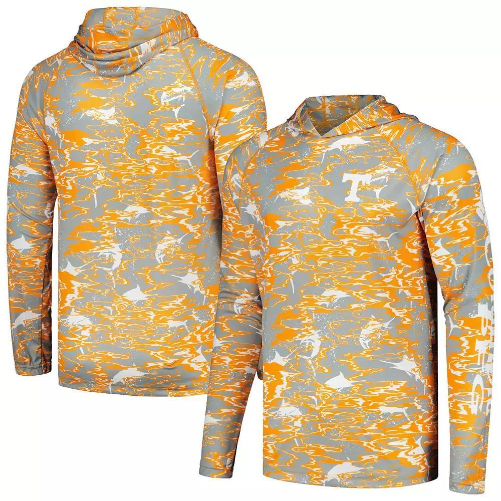 Men's Columbia  Tennessee Orange Tennessee Volunteers PFG Terminal Tackle Omni-Shade Rippled Long Sleeve Hooded T-Shirt, Size: Large Product Image
