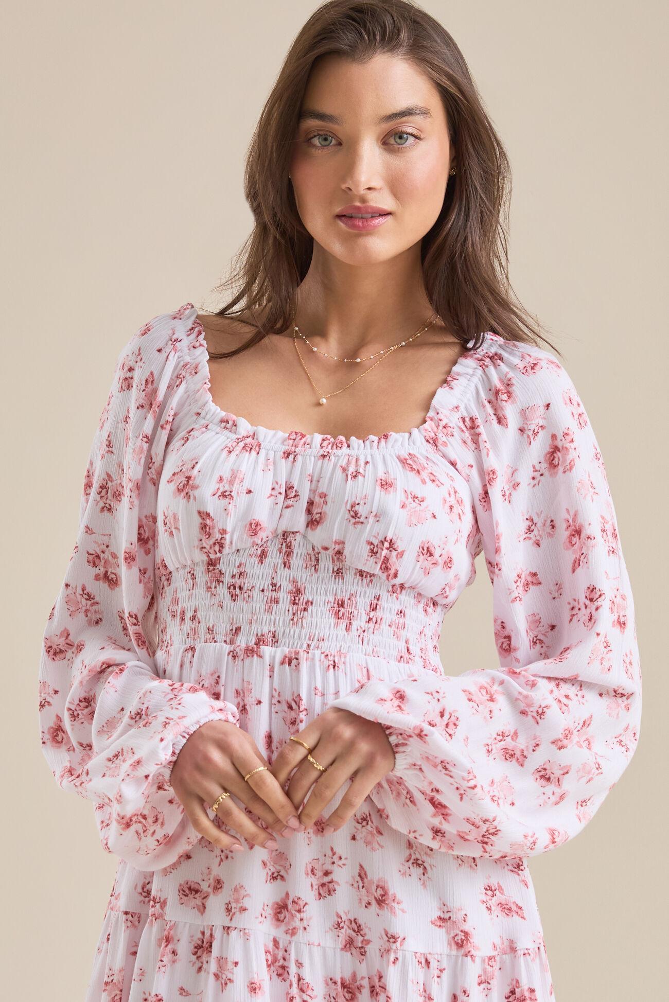 Trisha Long Sleeve Floral Mini Dress Product Image
