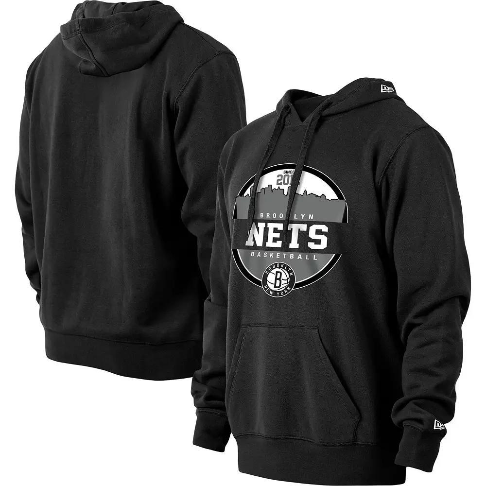 Men's New Era Black Brooklyn Nets Localized Pullover Hoodie, Size: 2XL Product Image