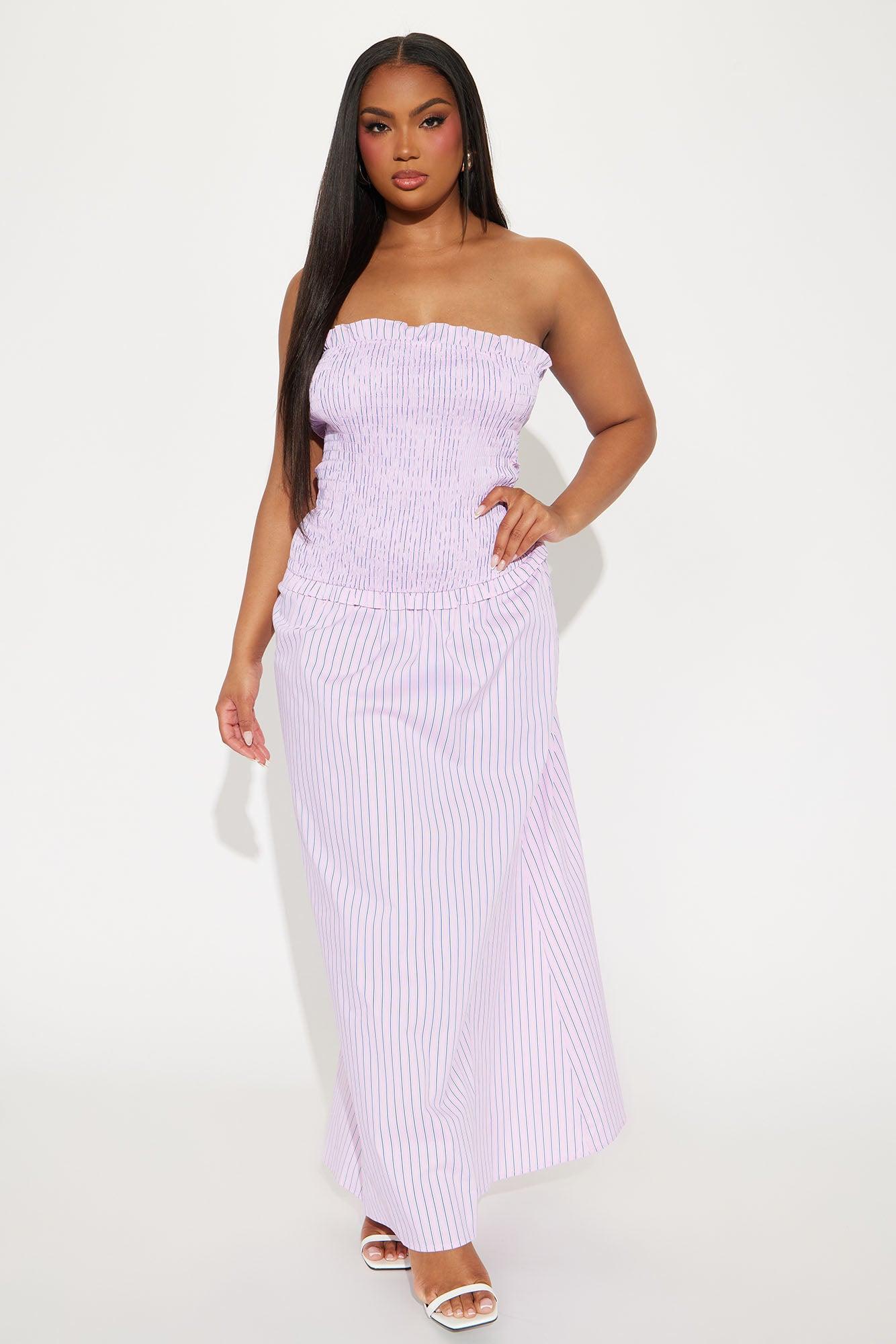 Raquel Smocked Drop Waist Maxi Dress - Pink/combo Product Image