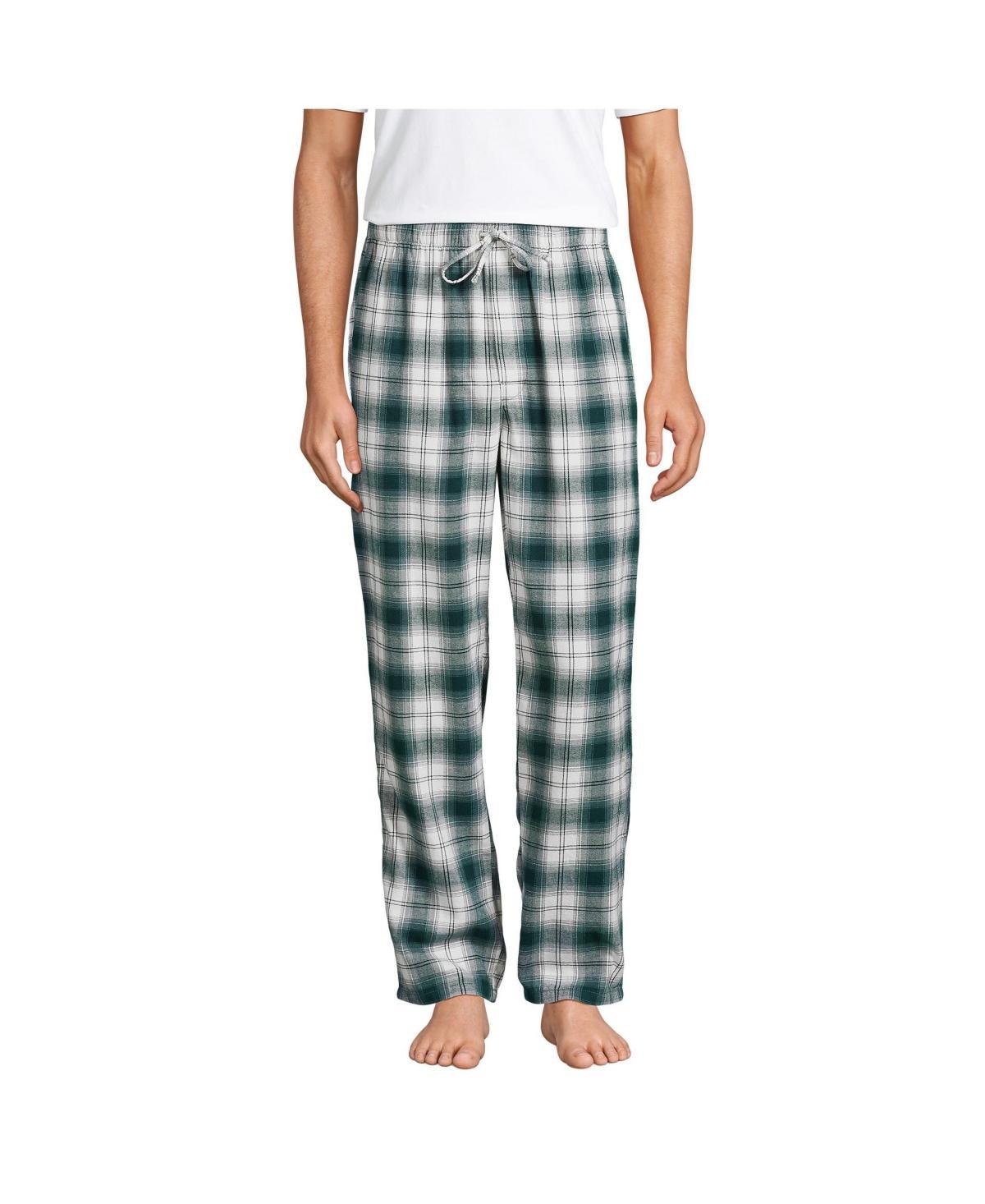 Men's Lands' End Flannel Pajama Sleep Pants, Size: Small, Deep  Blue Product Image