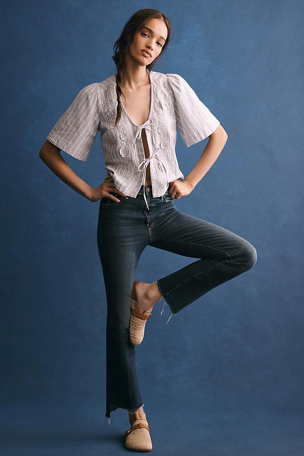 Mother The Insider High Rise Crop Step Fray Bootcut Jeans in Teaming Up Product Image
