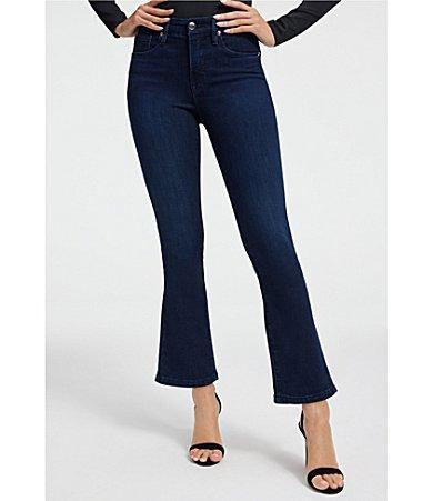 Good American Good Leg High Rise Straight Stretch Denim Jeans Product Image