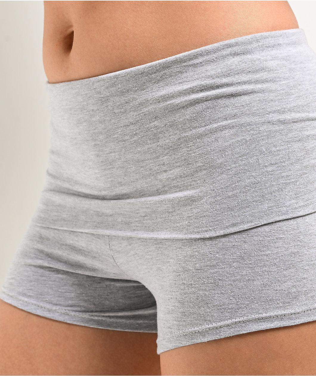 Spicychix Grey Foldover Shorts Product Image