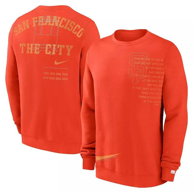 Men's Nike Orange San Francisco Giants Statement Ball Game Fleece Pullover Sweatshirt, Size: 3XL Product Image