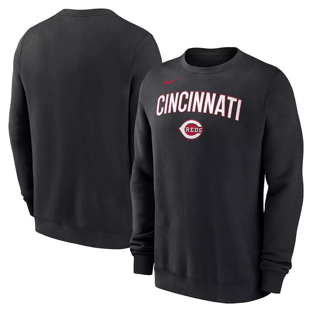 Men's Nike Black Cincinnati Reds Pullover Sweatshirt, Size: XL, Red Black Product Image