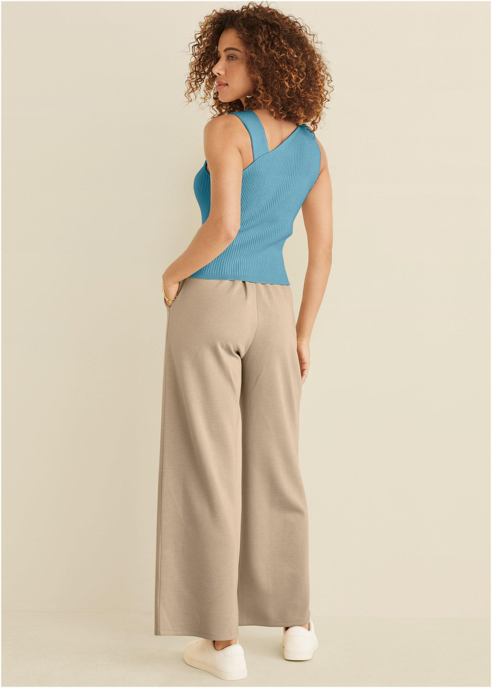 Twist Detail Sweater Tank - Blue Product Image