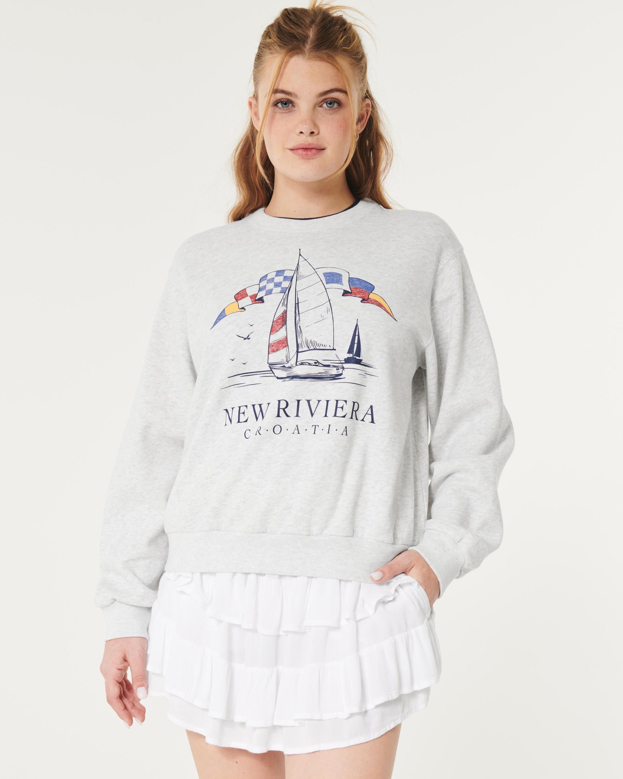 Easy New Riviera Croatia Graphic Crew Sweatshirt Product Image