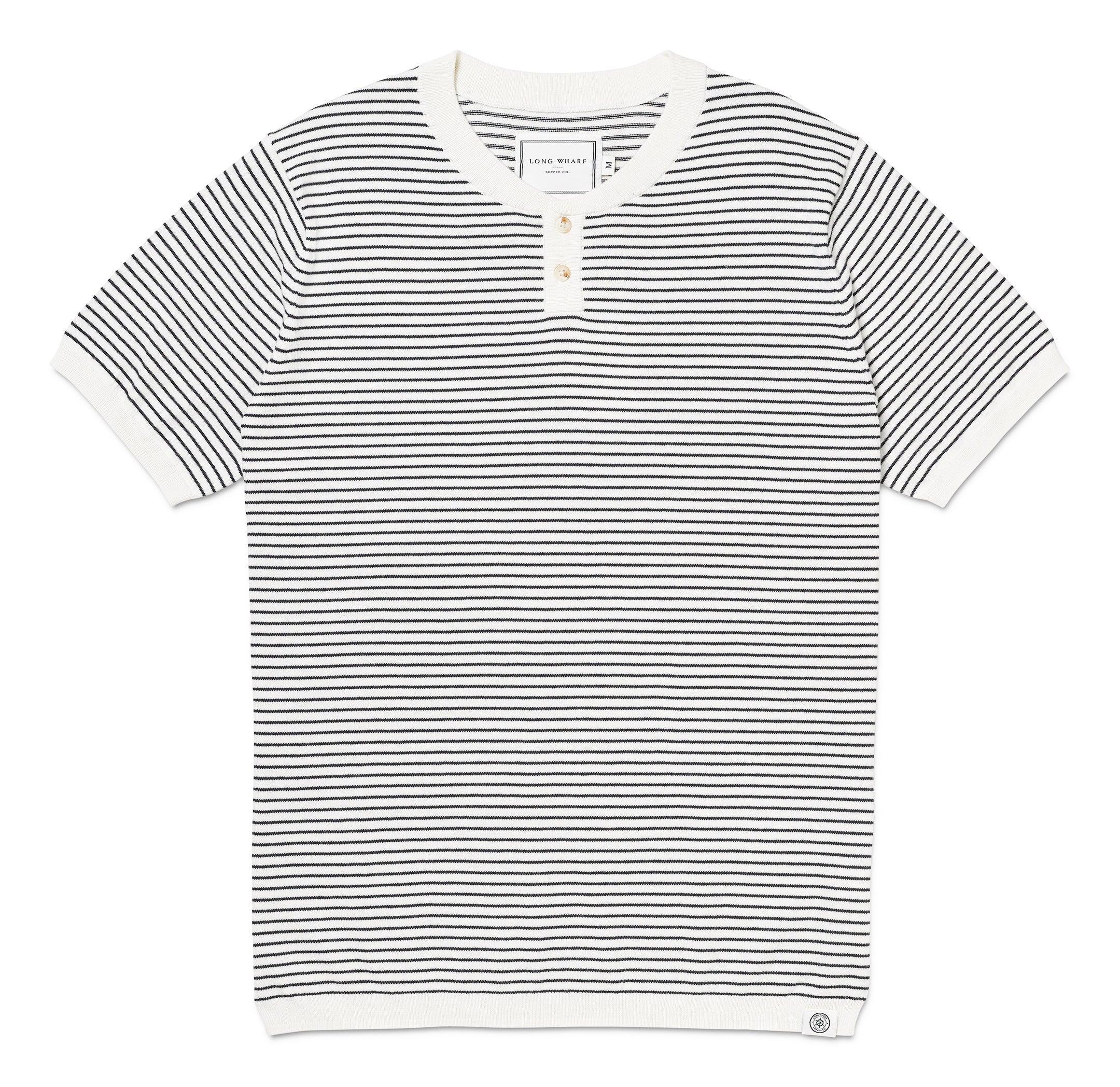 SeaWell™ Striped Knit Henley Tee Male Product Image