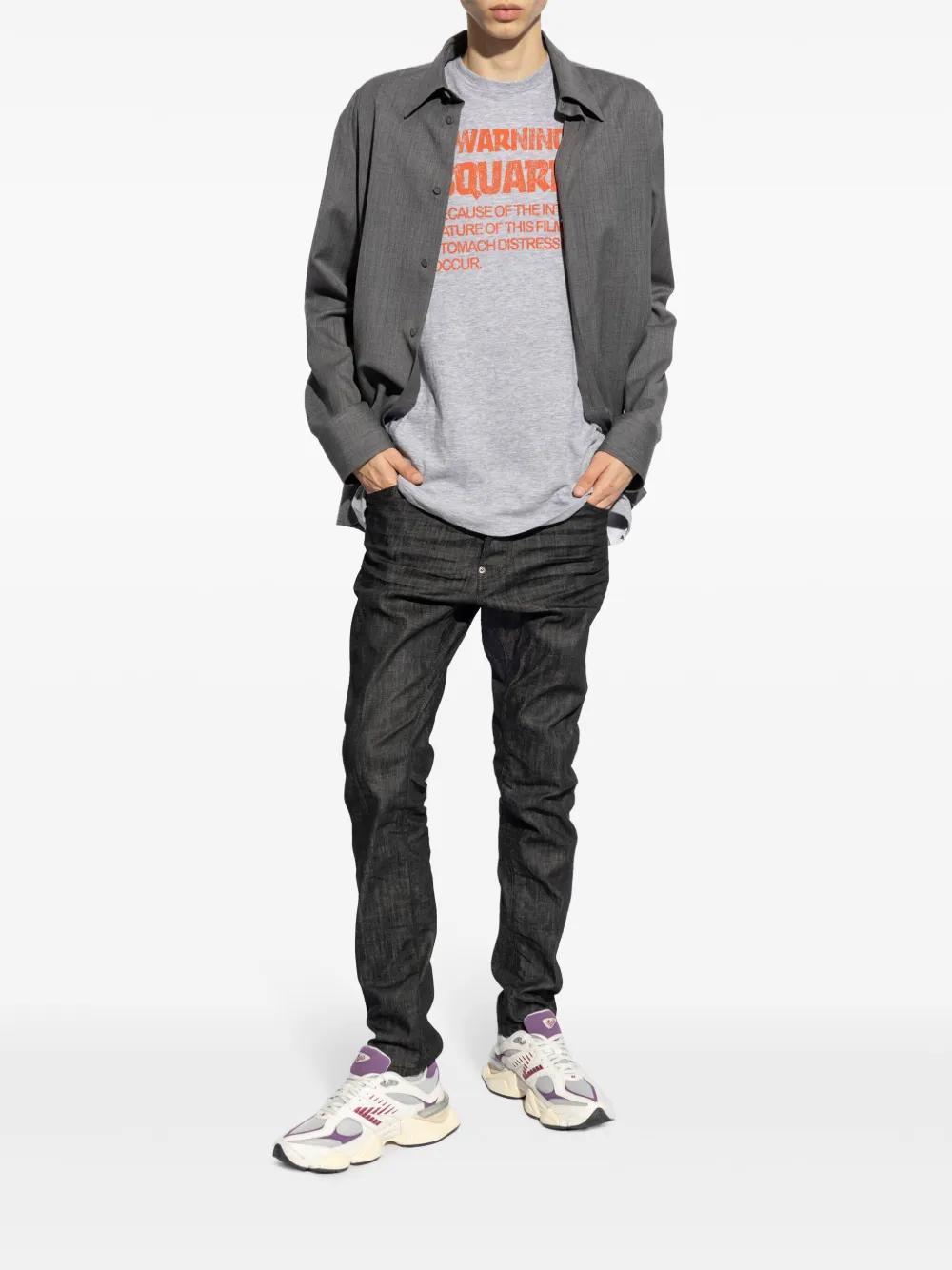 logo-patch cotton jeans Product Image