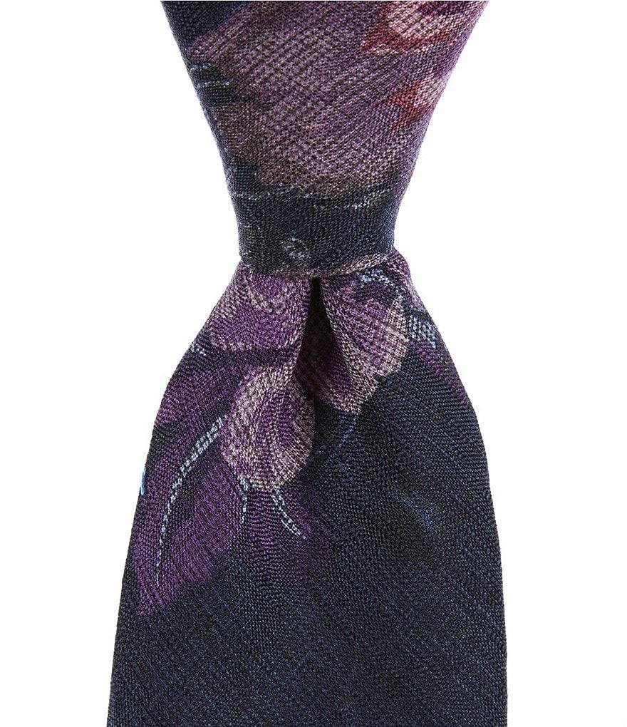 Cremieux Large Flower Print 3#double; Silk Blend Tie Product Image