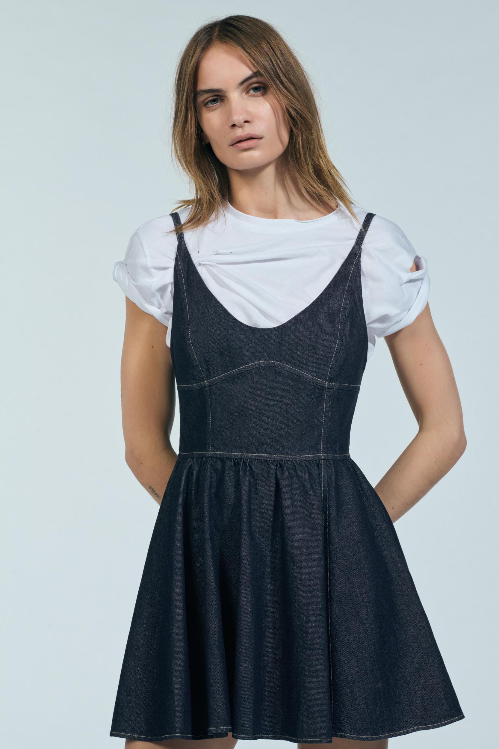 TRF DENIM SWING DRESS Product Image