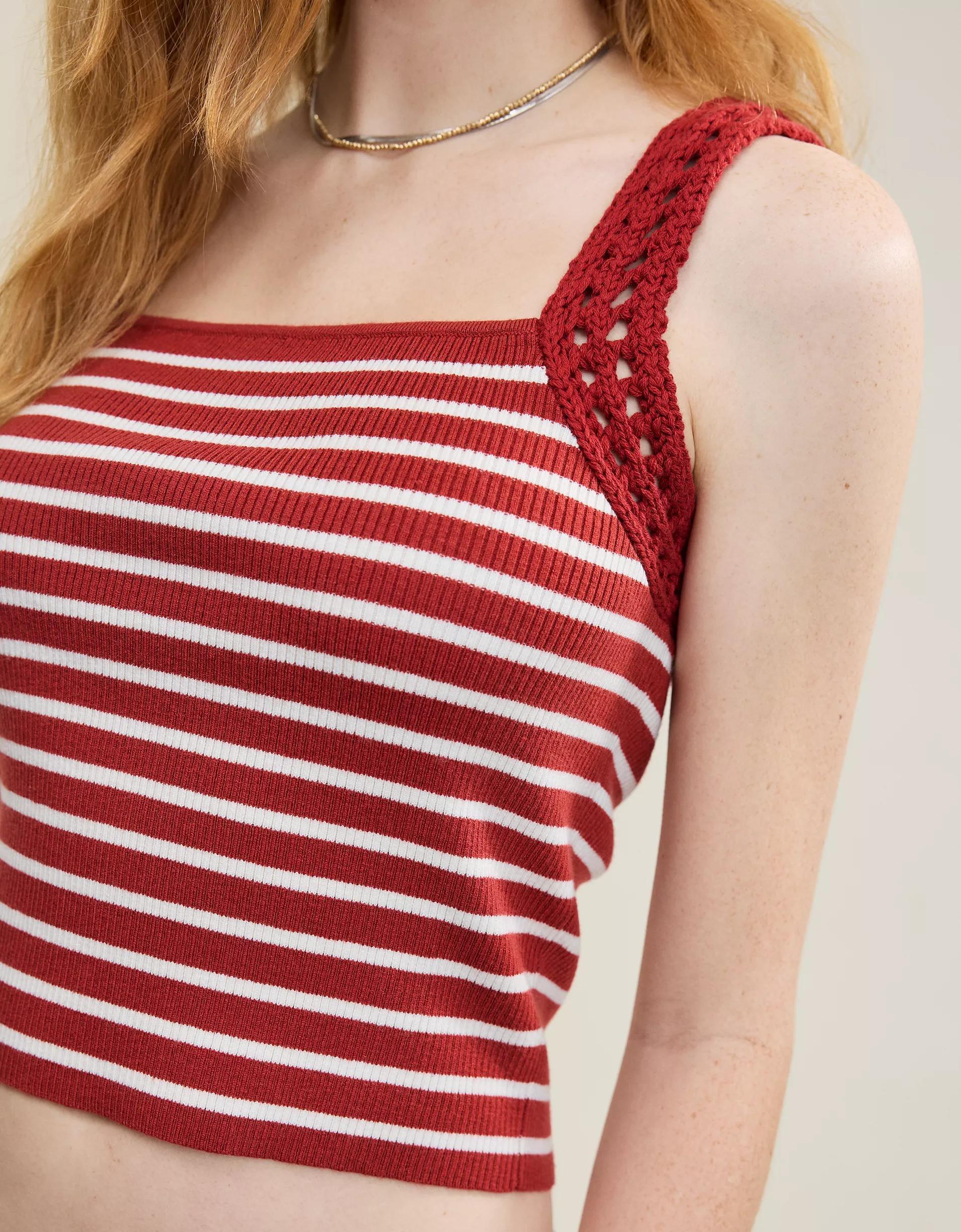 Aerie Crochet Sweater Tank Top Product Image