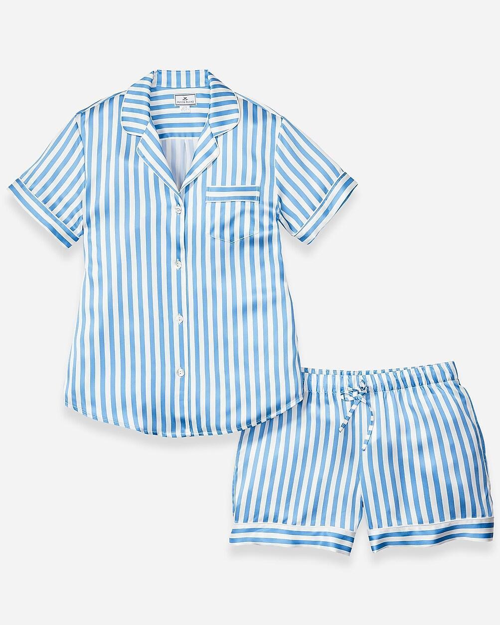 Petite Plume womens striped short set in mulberry silk Product Image
