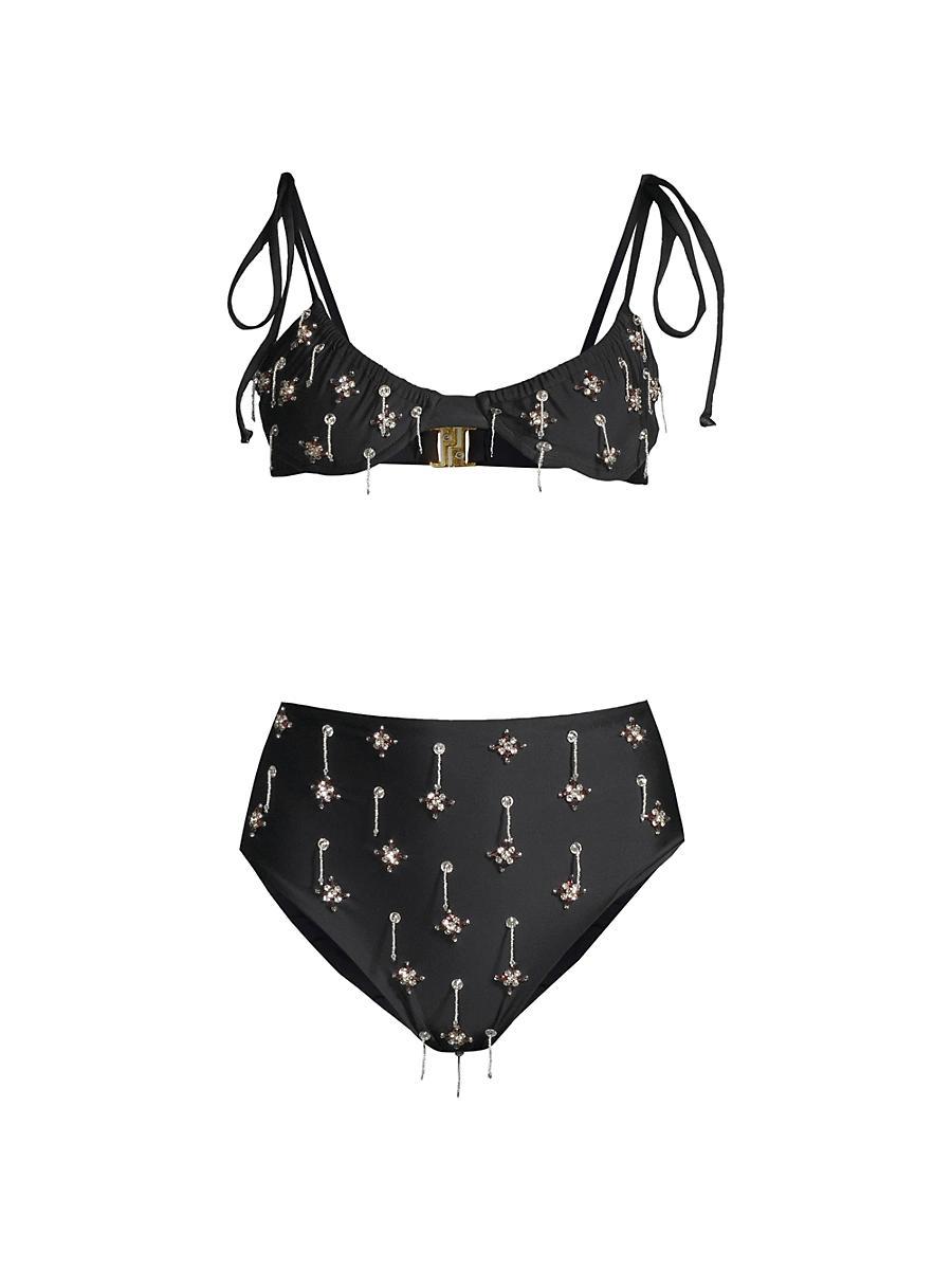 Womens Maisie Crystal-Embroidered Bikini Product Image