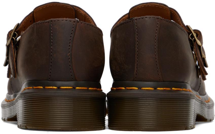 DR. MARTENS' Brown 8065 Mary Jane Oxfords In Dark Brown/crazy Hor Product Image