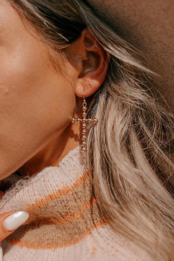 Stay Encouraged Earrings In Gold Product Image