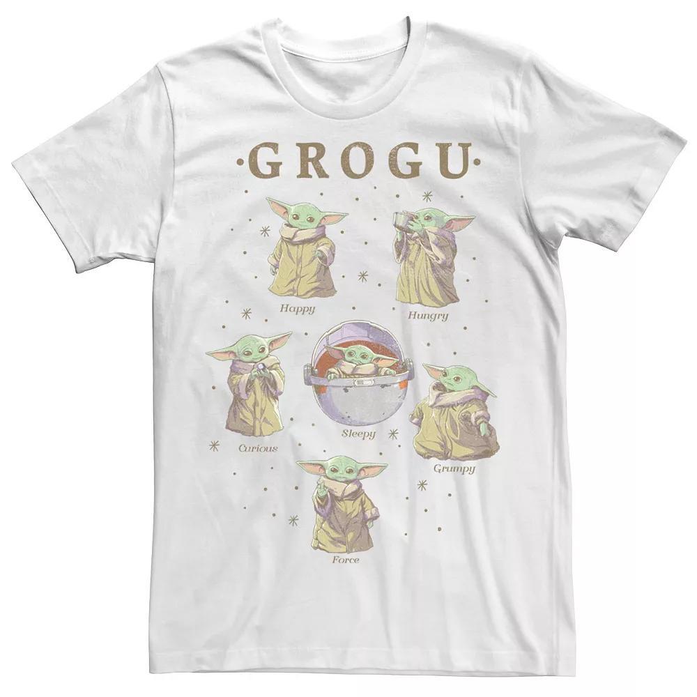 Big & Tall Star Wars: The Mandalorian Grogu Moods R16 Tee, Men's, Size: 5XL, White Product Image