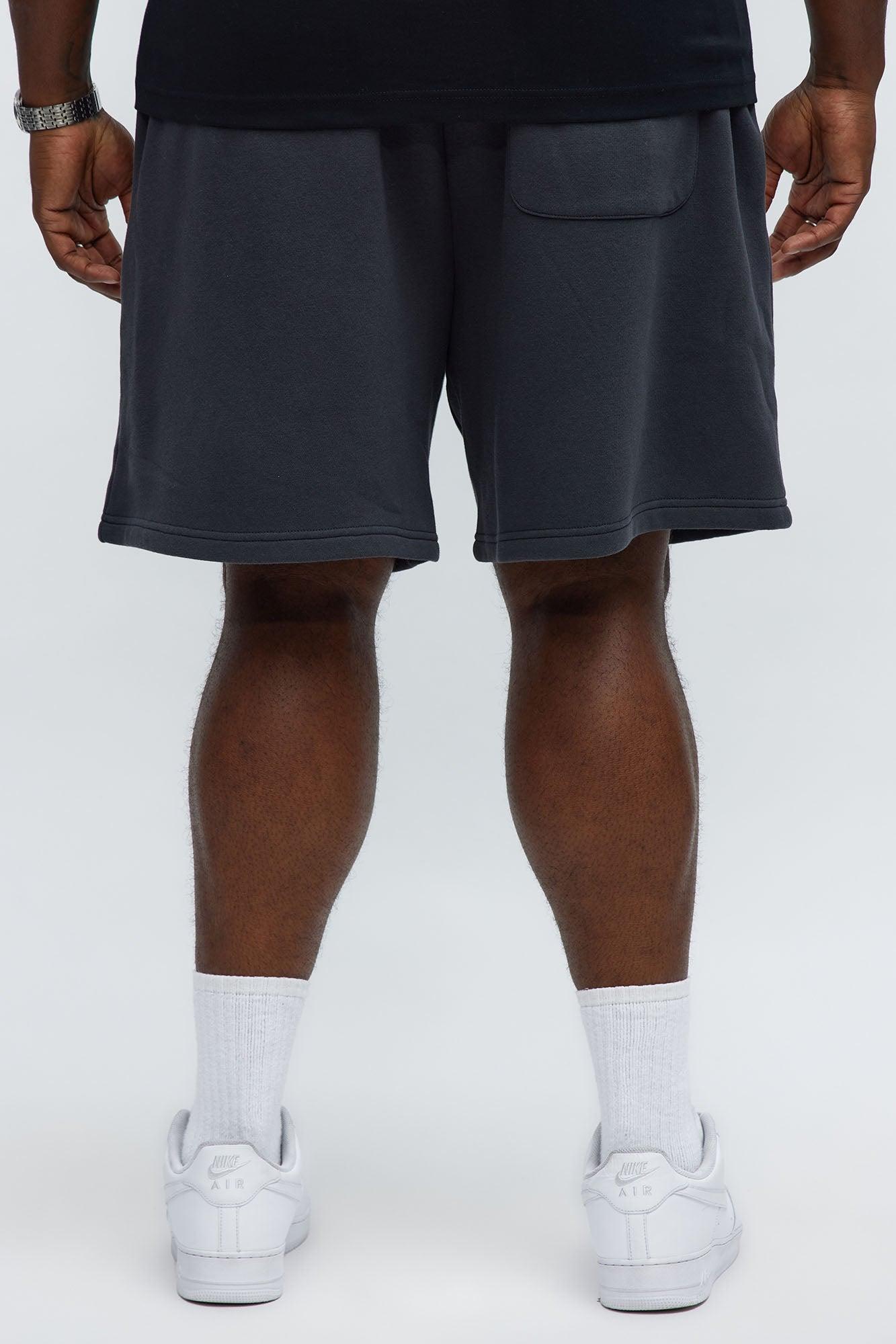 Tyson Relaxed Hit Up Applique Shorts - Charcoal Product Image