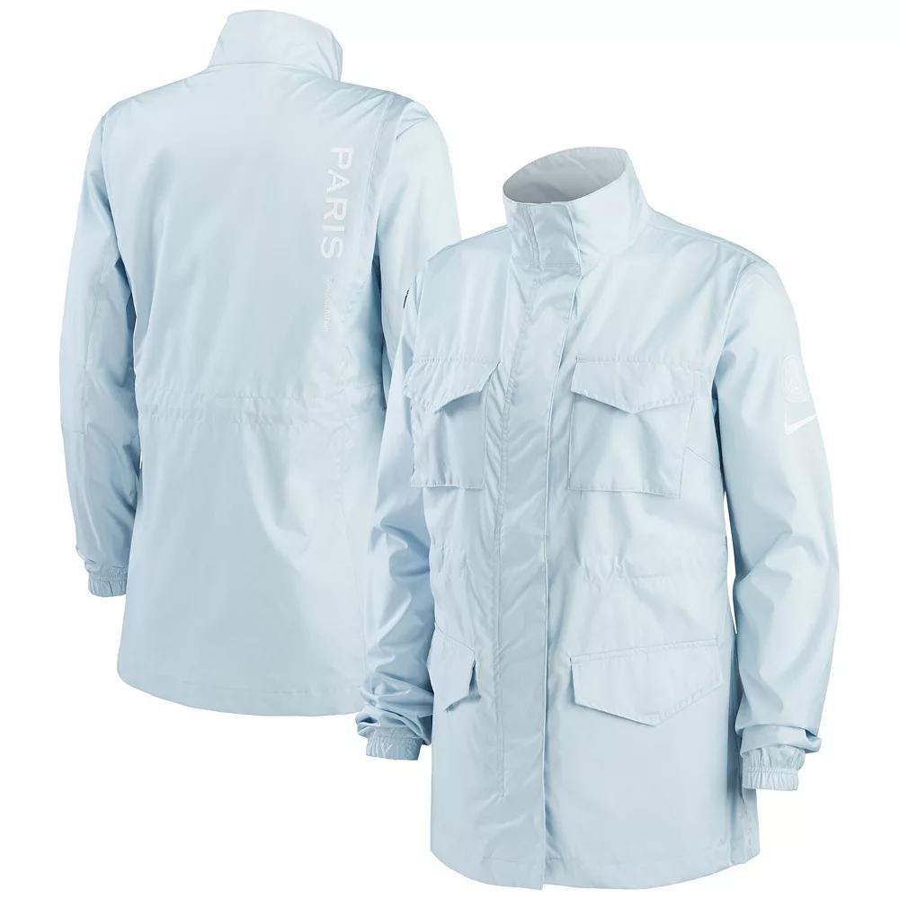 Women's Nike Light Blue Paris Saint-Germain M65 Woven Full-Zip Jacket, Size: XL, Psg Light Product Image