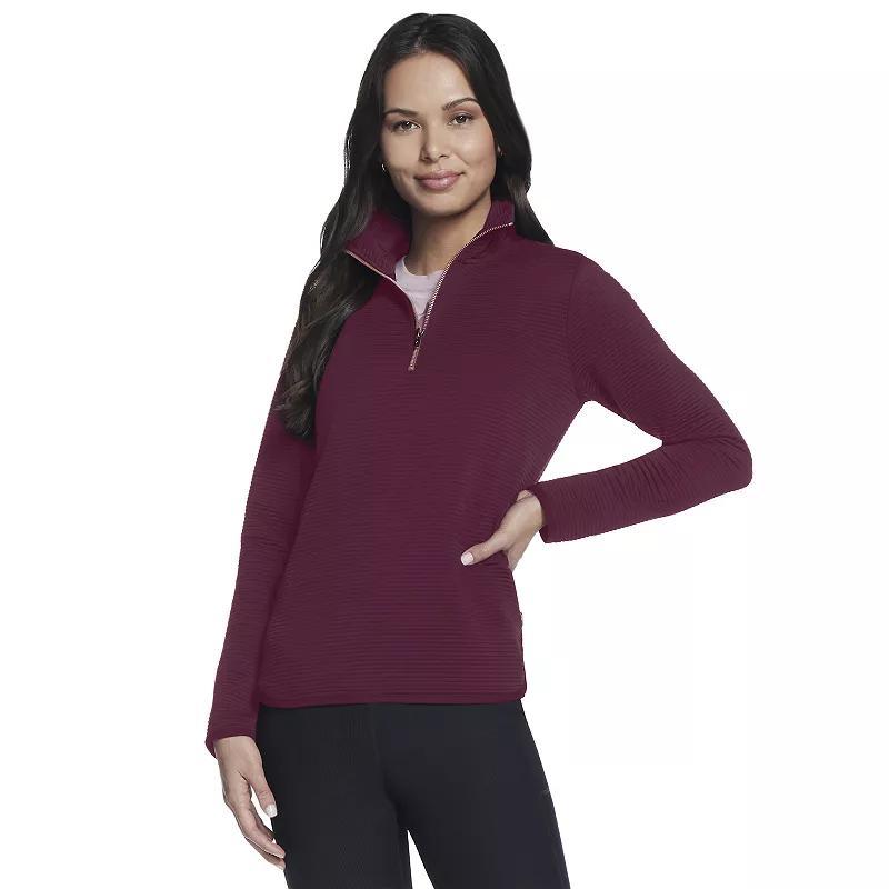 Women's Skechers® Softknit Ottoman Ribbed Pullover, Size: XL, Bright White Product Image