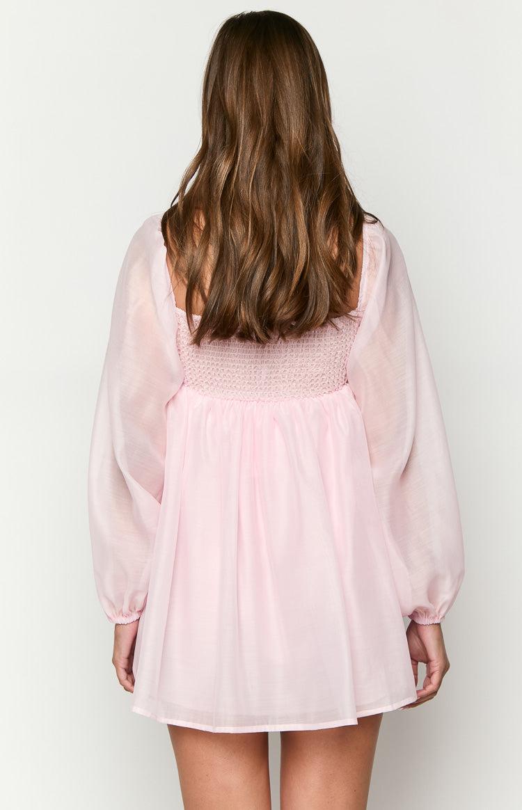 Narla Pink Long Sleeve Mini Dress Product Image