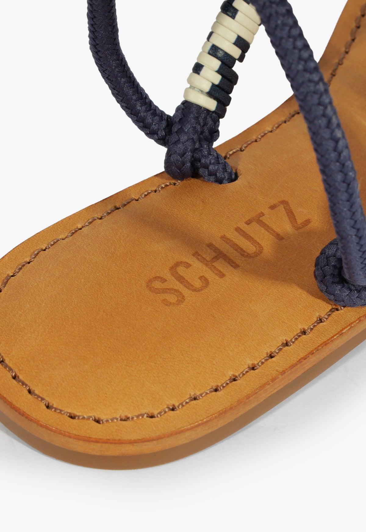 Claire Blue Flat Sandal Product Image