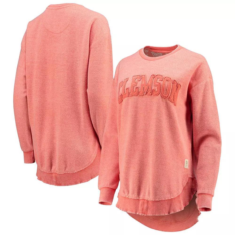 Women's Pressbox Orange Clemson Tigers Ponchoville Pullover Sweatshirt, Size: Medium Product Image