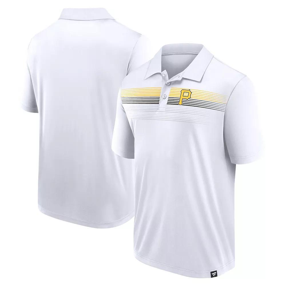 Men's Fanatics Branded White Pittsburgh Pirates Victory For Us Interlock Polo, Size: Small Product Image