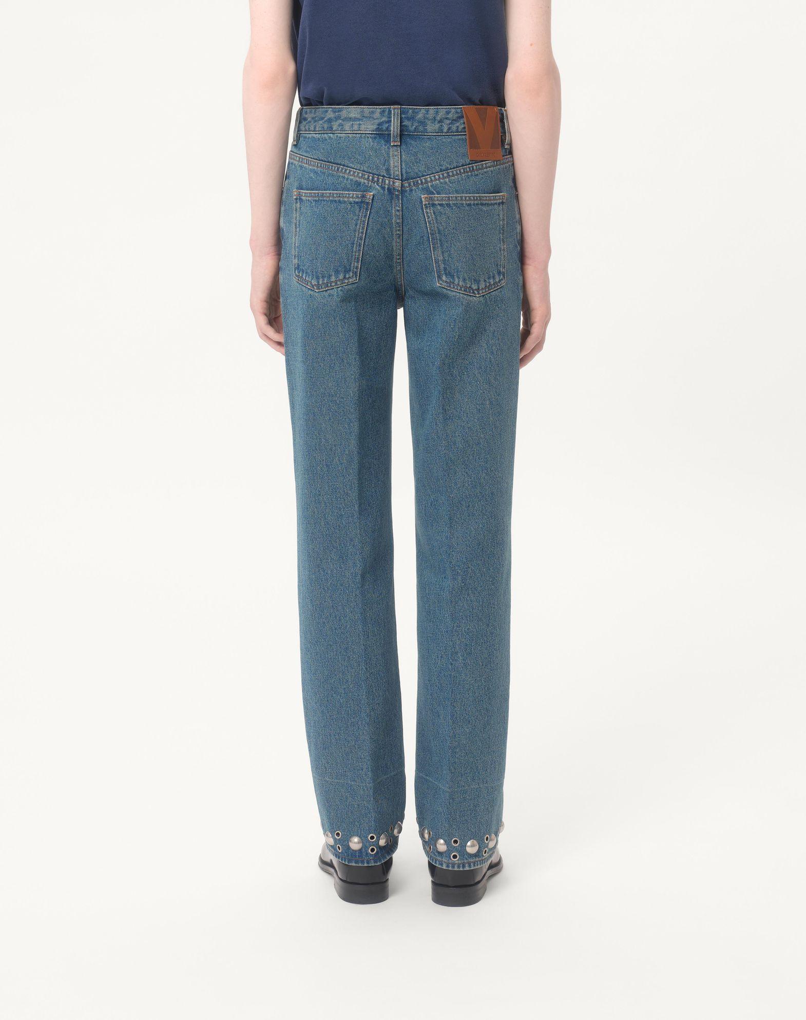 Denim Pants With Cabochons Product Image