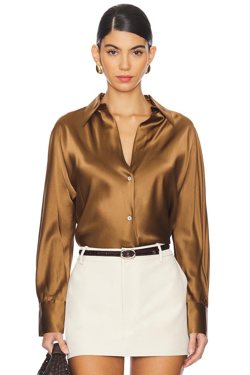 Bias Long Sleeve Blouse Vince Product Image