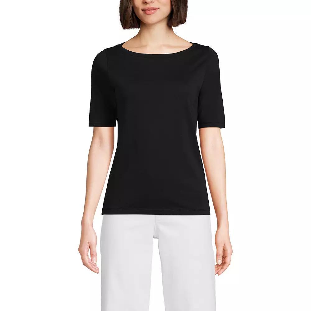 Women's Lands' End Supima Top, Size: Medium, Radiant Blue Product Image