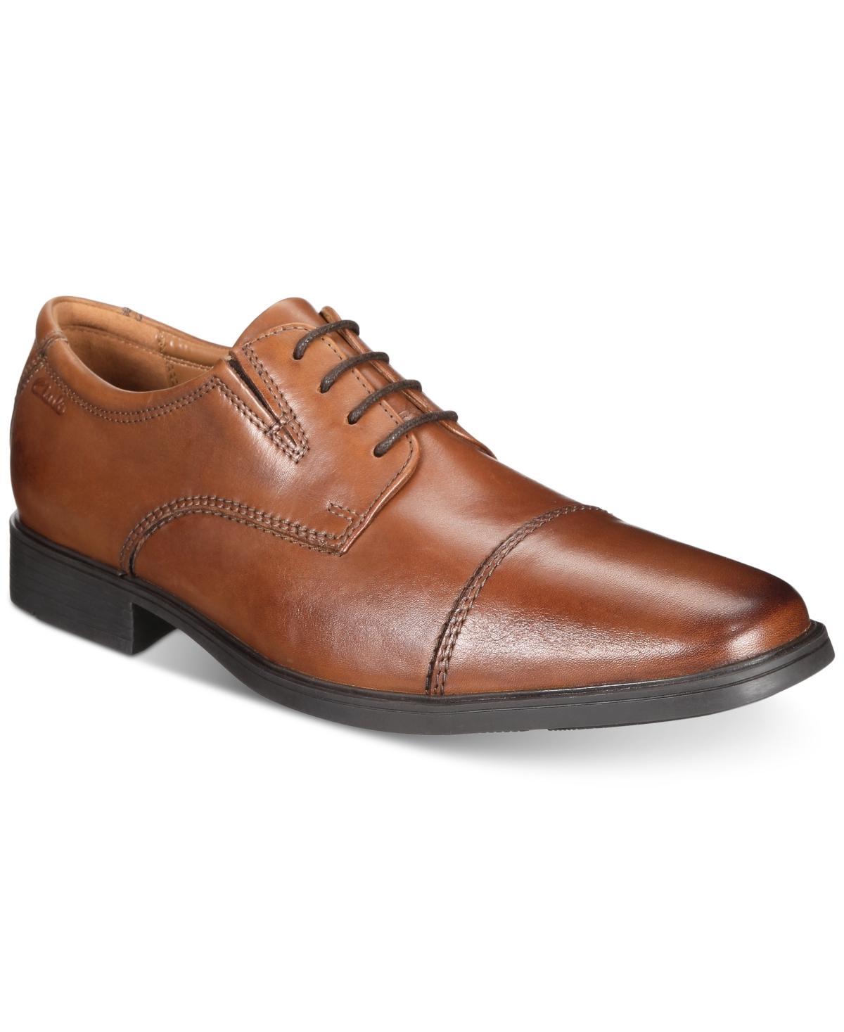 Clarks® Tilden Cap Men's Dress Shoes, Size: 8.5 Wide, Black Leather Product Image