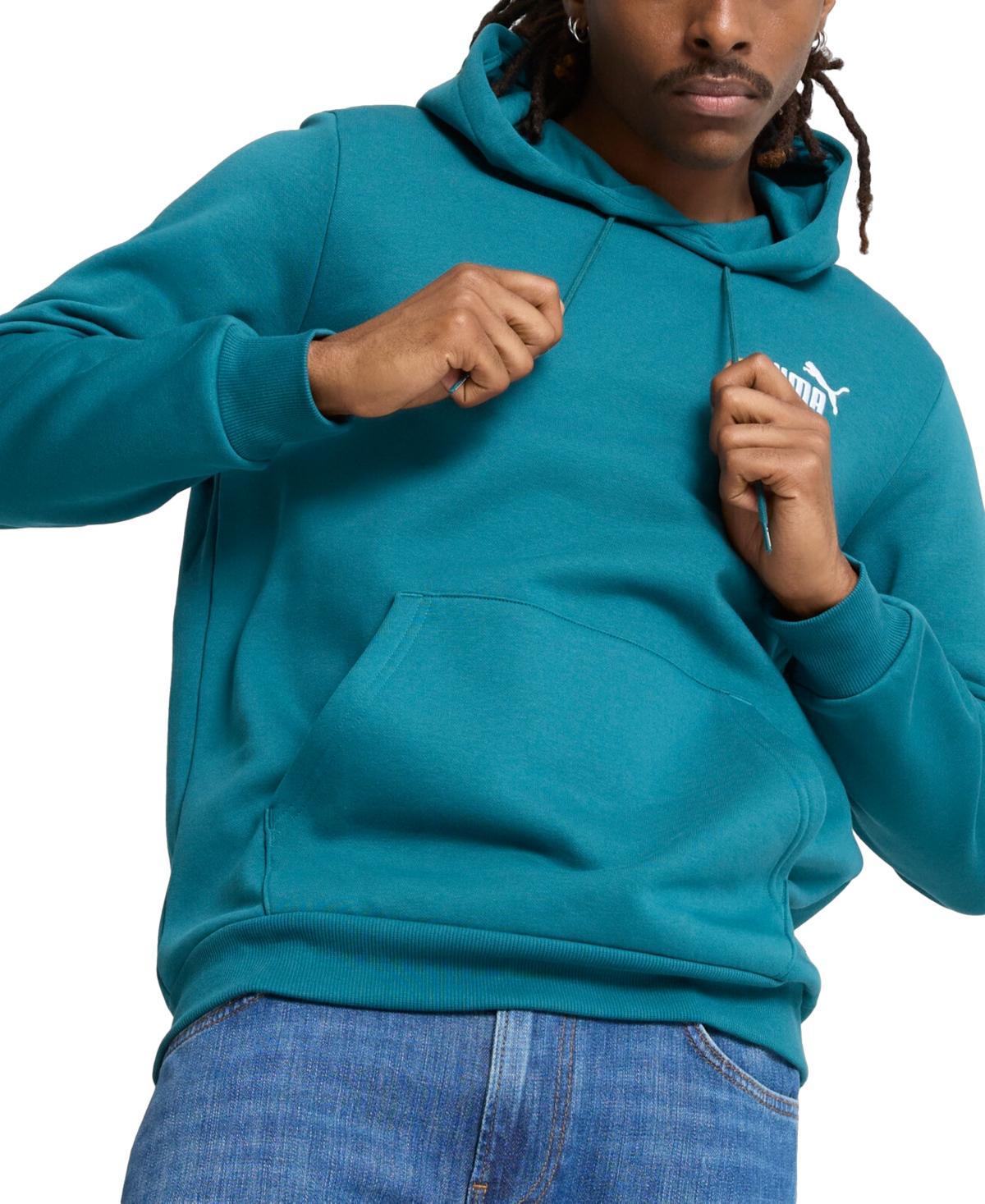 PUMA Mens Essential Small Logo Fleece Hoodie - Red/Black/White Product Image