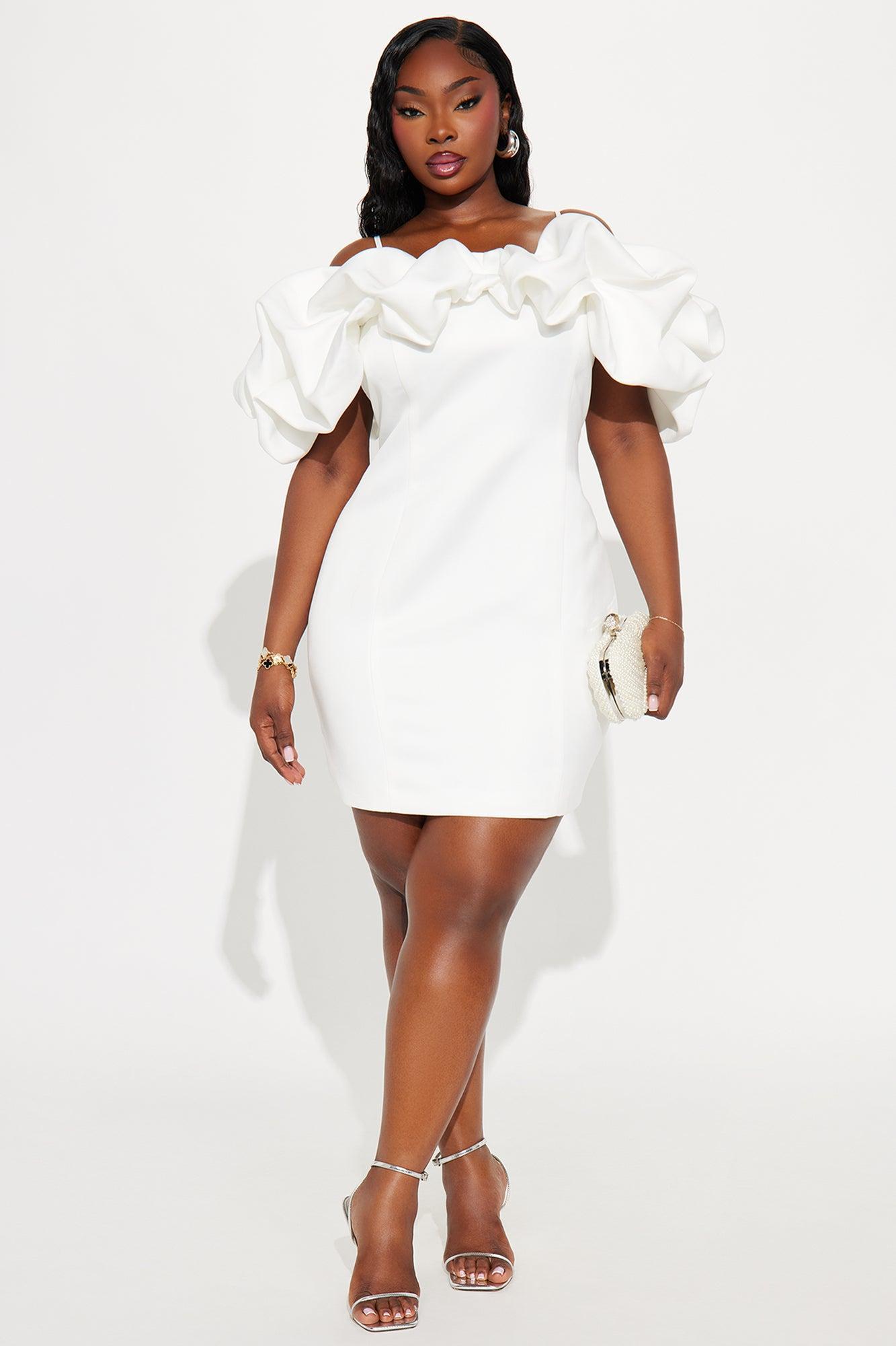 Tall Lola Mini Dress - White Product Image