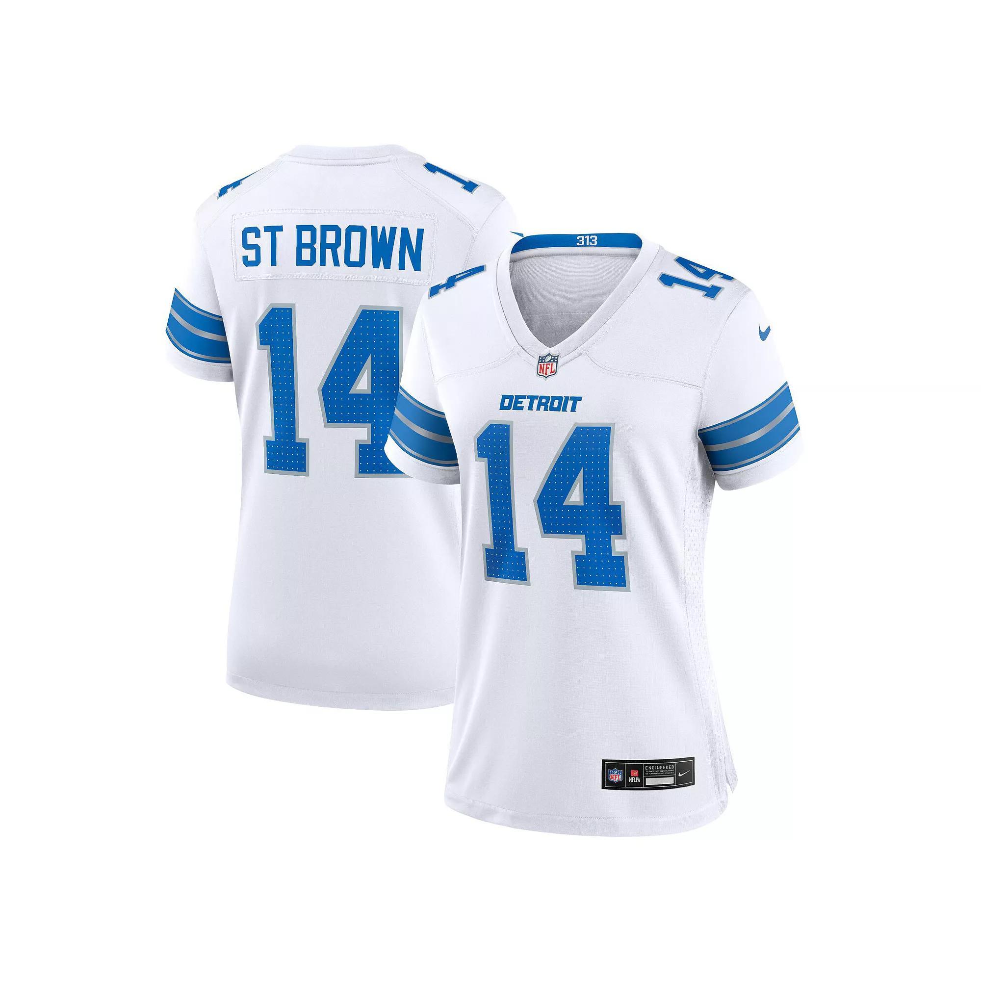 Women's Nike Amon-Ra St. Brown White Detroit Lions White Game Jersey, Size: Large Product Image