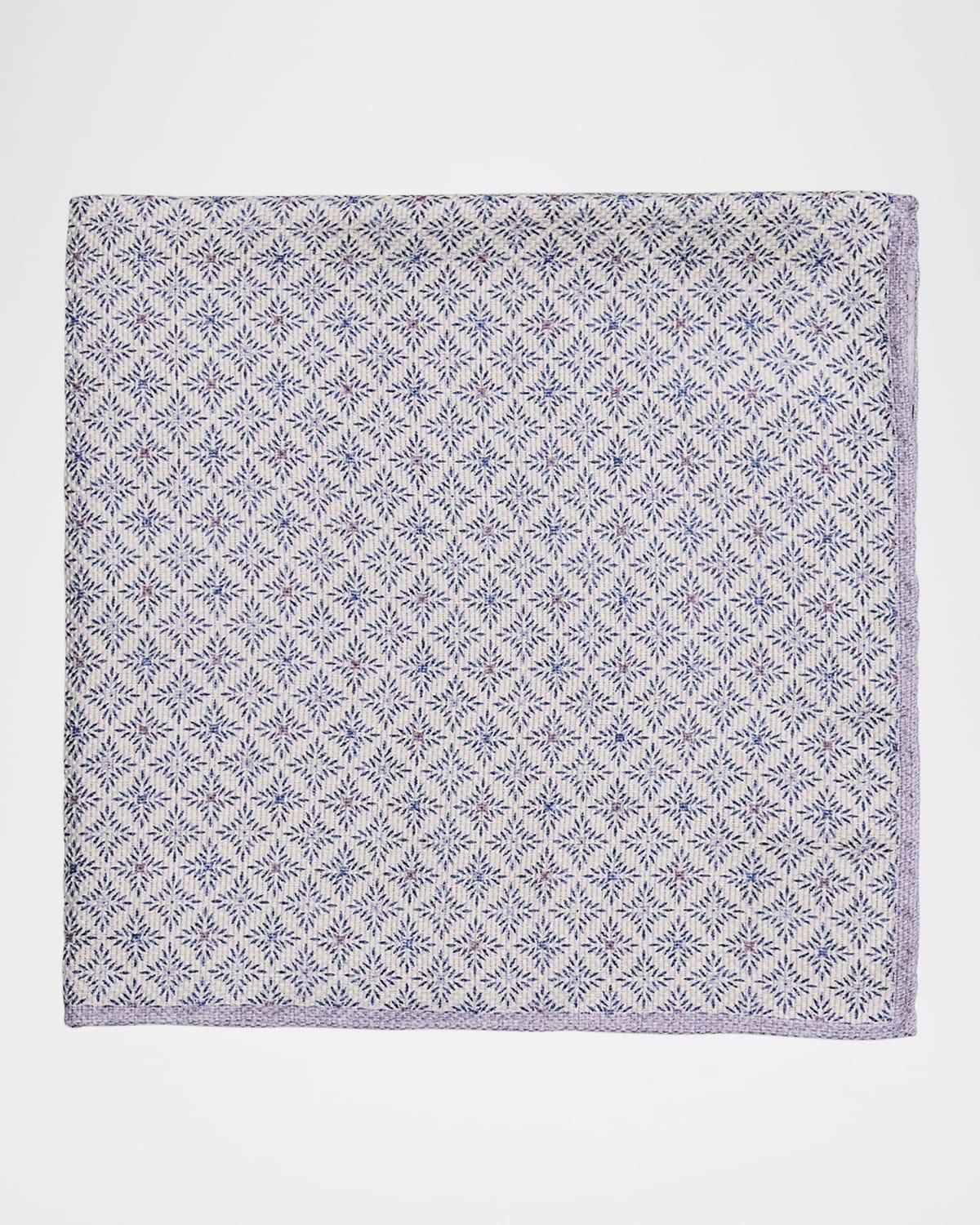 Mens Silk Geometric Pocket Square Product Image